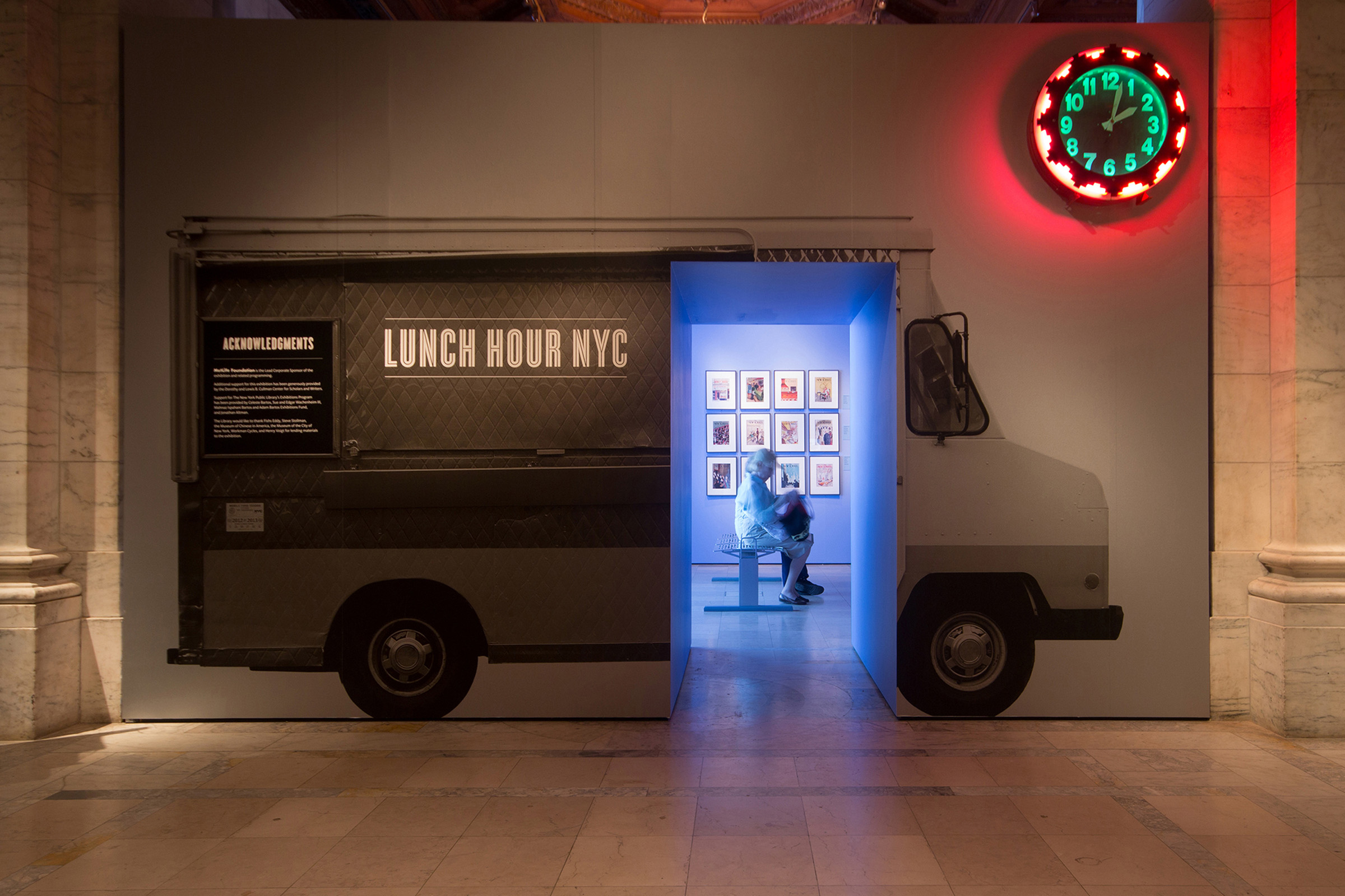 Lunch Hour Exhibition - A life-sized photo of a food truck greeted visitors as they entered the exhibition.